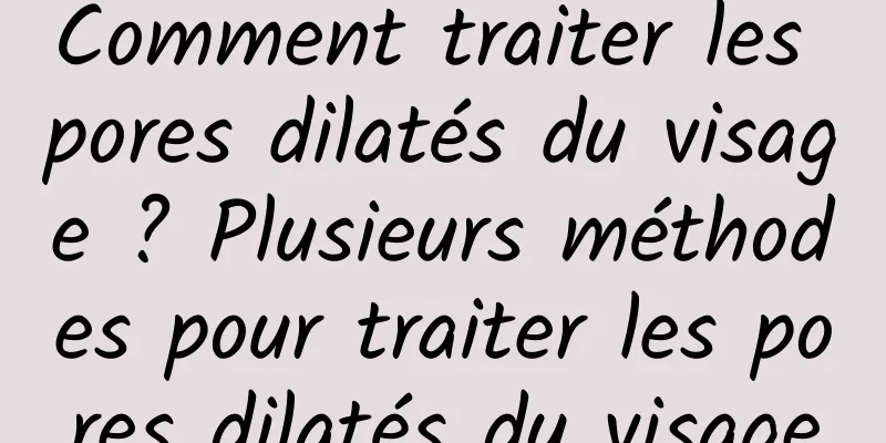 Comment traiter les pores dilatés du visage ? Plusieurs méthodes pour traiter les pores dilatés du visage