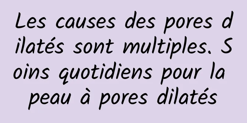 Les causes des pores dilatés sont multiples. Soins quotidiens pour la peau à pores dilatés
