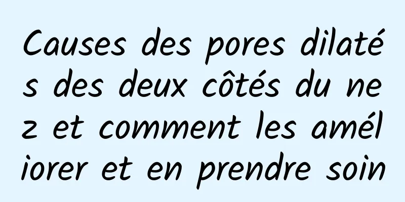 Causes des pores dilatés des deux côtés du nez et comment les améliorer et en prendre soin