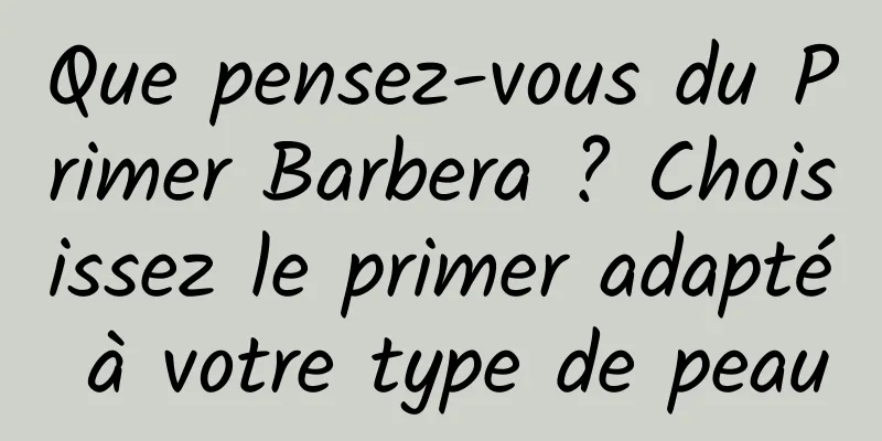 Que pensez-vous du Primer Barbera ? Choisissez le primer adapté à votre type de peau