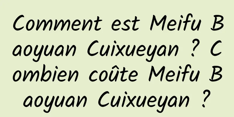 Comment est Meifu Baoyuan Cuixueyan ? Combien coûte Meifu Baoyuan Cuixueyan ?