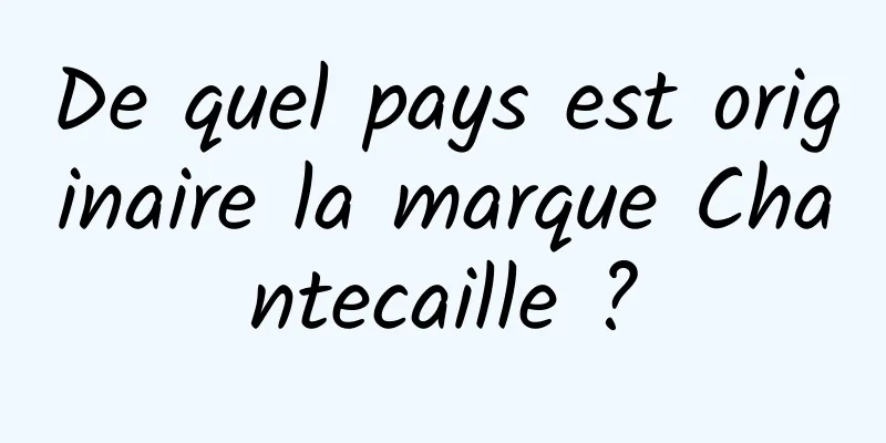 De quel pays est originaire la marque Chantecaille ?