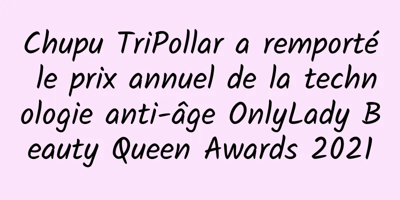 Chupu TriPollar a remporté le prix annuel de la technologie anti-âge OnlyLady Beauty Queen Awards 2021
