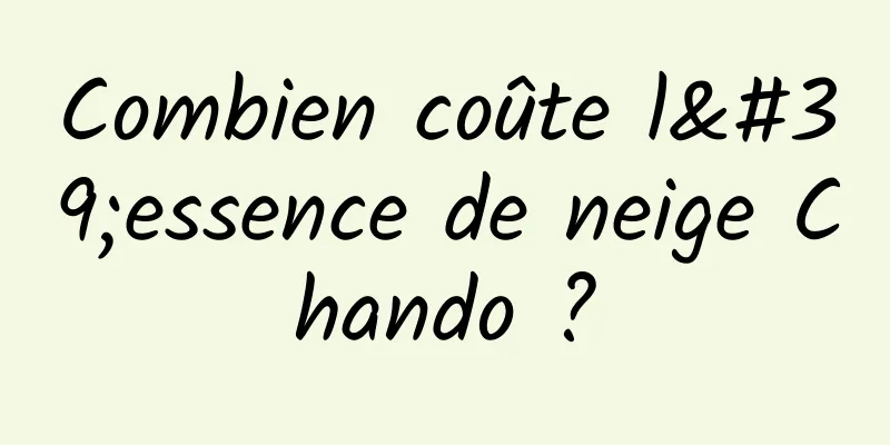 Combien coûte l'essence de neige Chando ?