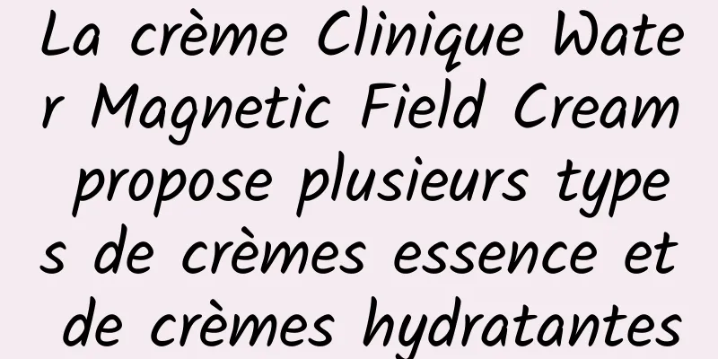 La crème Clinique Water Magnetic Field Cream propose plusieurs types de crèmes essence et de crèmes hydratantes
