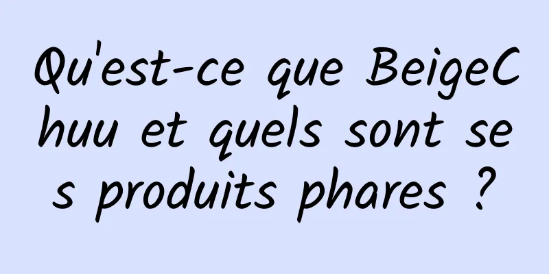 Qu'est-ce que BeigeChuu et quels sont ses produits phares ?