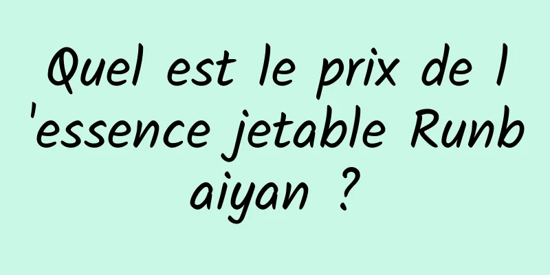 Quel est le prix de l'essence jetable Runbaiyan ?