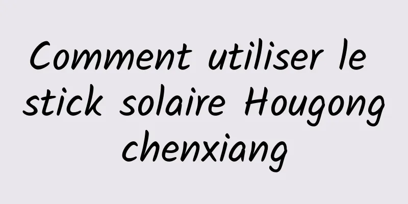 Comment utiliser le stick solaire Hougongchenxiang