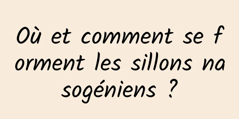 Où et comment se forment les sillons nasogéniens ?