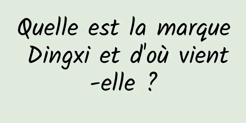 Quelle est la marque Dingxi et d'où vient-elle ?