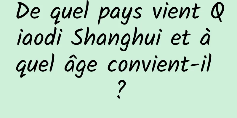 De quel pays vient Qiaodi Shanghui et à quel âge convient-il ?