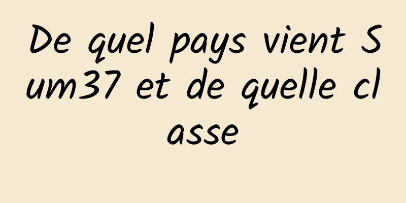 De quel pays vient Sum37 et de quelle classe