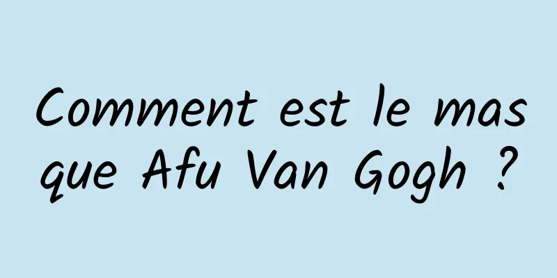Comment est le masque Afu Van Gogh ?
