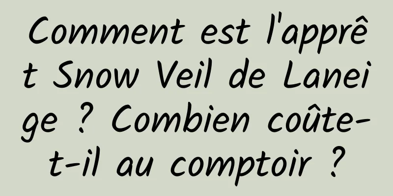 Comment est l'apprêt Snow Veil de Laneige ? Combien coûte-t-il au comptoir ?