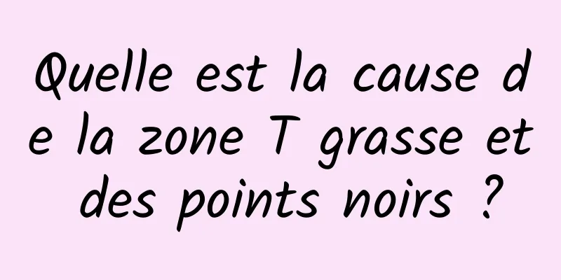 Quelle est la cause de la zone T grasse et des points noirs ?