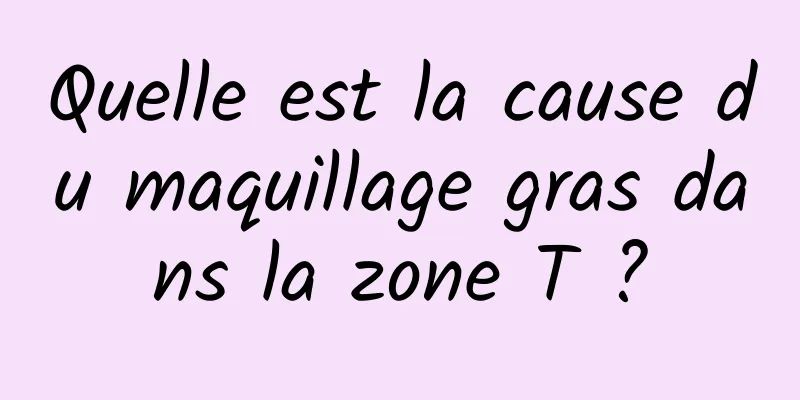 Quelle est la cause du maquillage gras dans la zone T ?