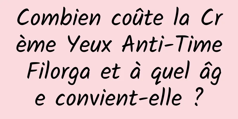 Combien coûte la Crème Yeux Anti-Time Filorga et à quel âge convient-elle ?