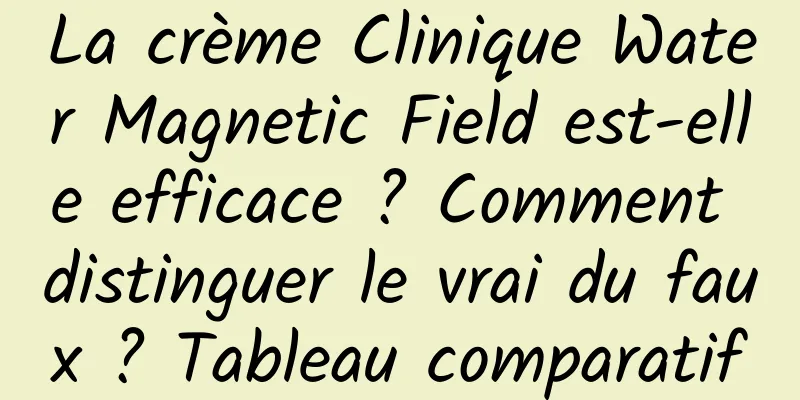 La crème Clinique Water Magnetic Field est-elle efficace ? Comment distinguer le vrai du faux ? Tableau comparatif