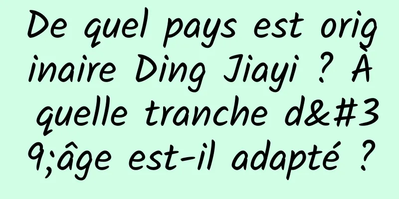 De quel pays est originaire Ding Jiayi ? À quelle tranche d'âge est-il adapté ?