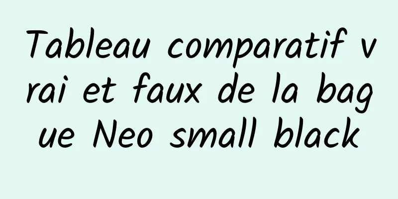Tableau comparatif vrai et faux de la bague Neo small black
