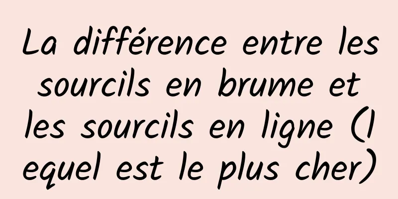 La différence entre les sourcils en brume et les sourcils en ligne (lequel est le plus cher)