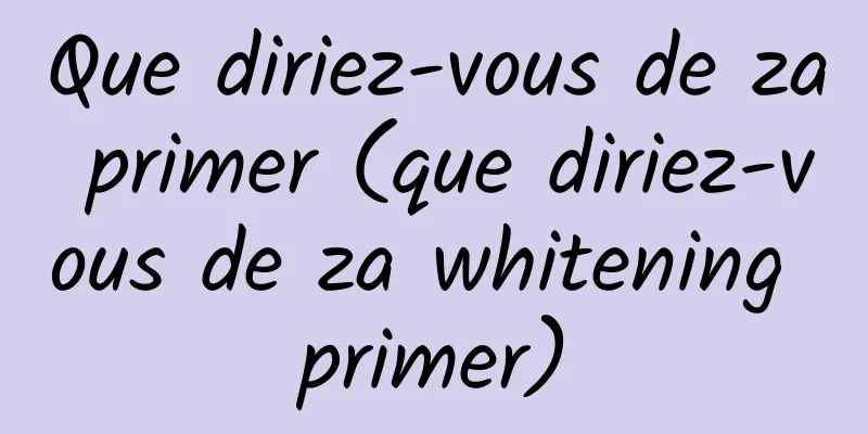 Que diriez-vous de za primer (que diriez-vous de za whitening primer)