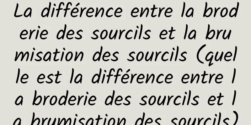 La différence entre la broderie des sourcils et la brumisation des sourcils (quelle est la différence entre la broderie des sourcils et la brumisation des sourcils)
