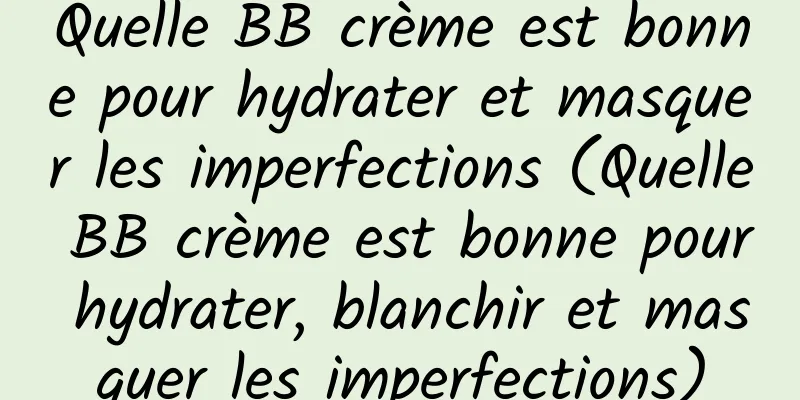 Quelle BB crème est bonne pour hydrater et masquer les imperfections (Quelle BB crème est bonne pour hydrater, blanchir et masquer les imperfections)