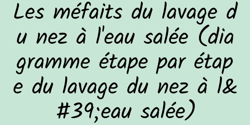 Les méfaits du lavage du nez à l'eau salée (diagramme étape par étape du lavage du nez à l'eau salée)