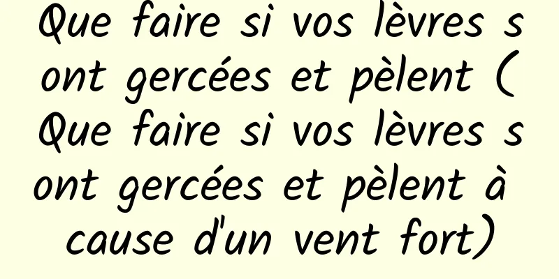 Que faire si vos lèvres sont gercées et pèlent (Que faire si vos lèvres sont gercées et pèlent à cause d'un vent fort)