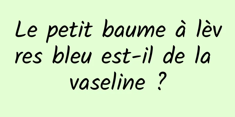 Le petit baume à lèvres bleu est-il de la vaseline ?