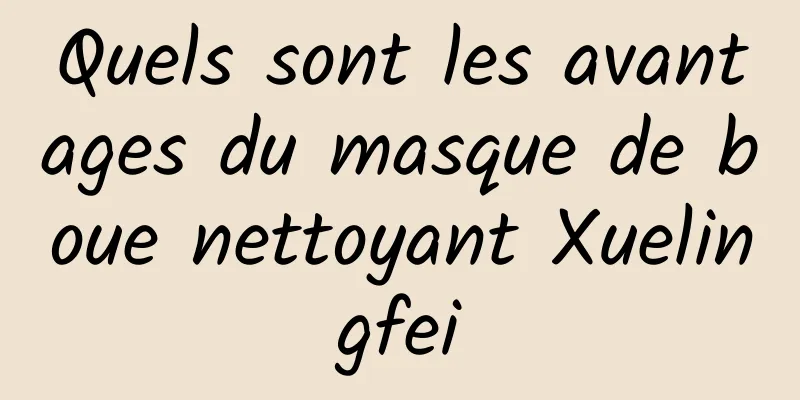 Quels sont les avantages du masque de boue nettoyant Xuelingfei