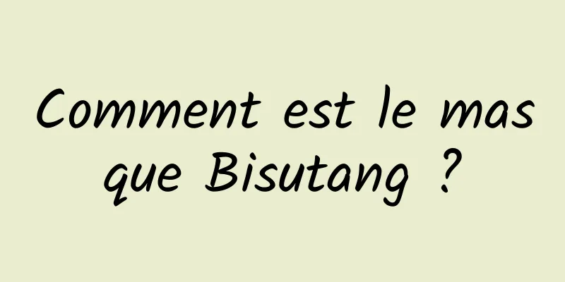 Comment est le masque Bisutang ?