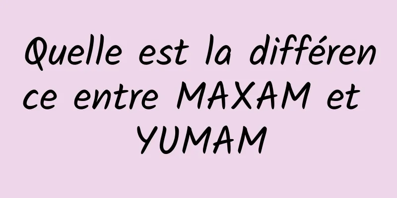 Quelle est la différence entre MAXAM et YUMAM
