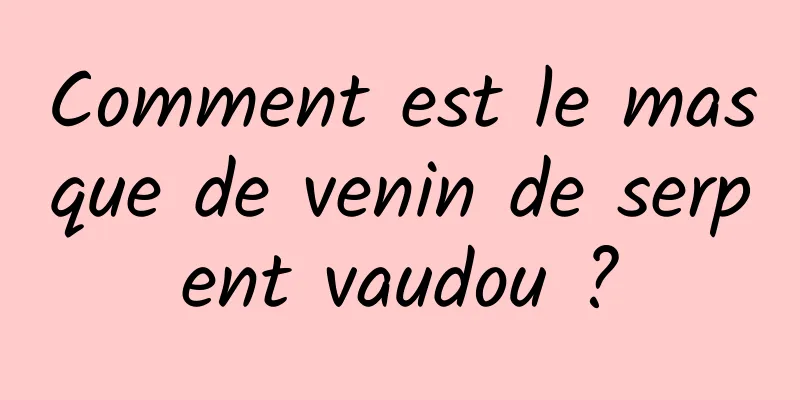 Comment est le masque de venin de serpent vaudou ?