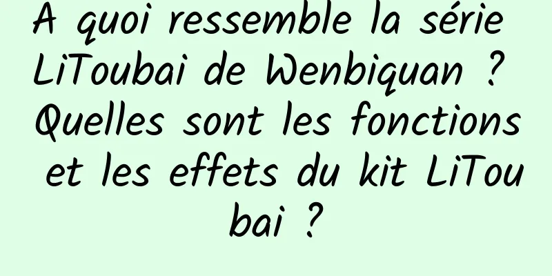 À quoi ressemble la série LiToubai de Wenbiquan ? Quelles sont les fonctions et les effets du kit LiToubai ?