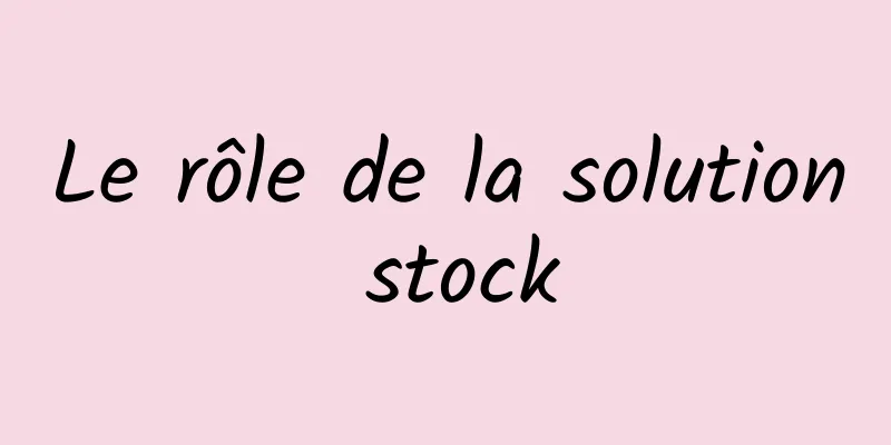Le rôle de la solution stock