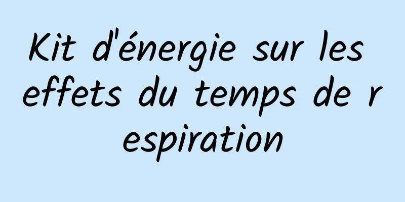 Kit d'énergie sur les effets du temps de respiration