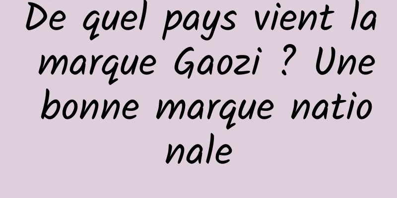 De quel pays vient la marque Gaozi ? Une bonne marque nationale