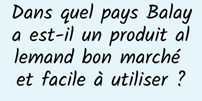 Dans quel pays Balaya est-il un produit allemand bon marché et facile à utiliser ?