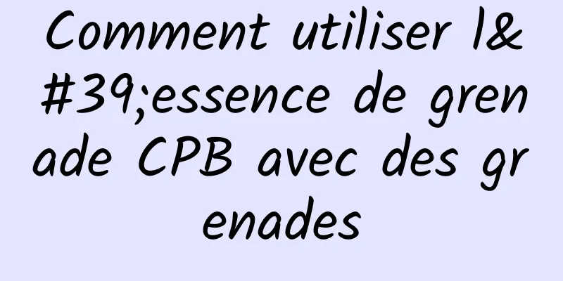 Comment utiliser l'essence de grenade CPB avec des grenades