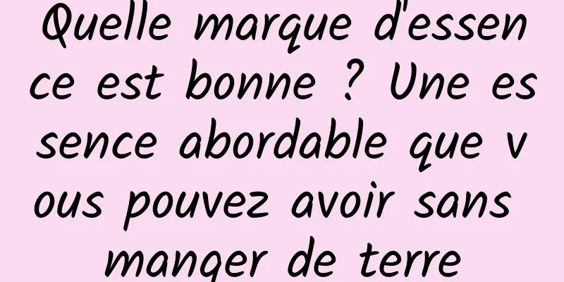 Quelle marque d'essence est bonne ? Une essence abordable que vous pouvez avoir sans manger de terre