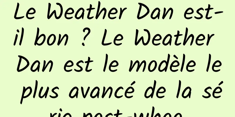Le Weather Dan est-il bon ? Le Weather Dan est le modèle le plus avancé de la série post-whoo.
