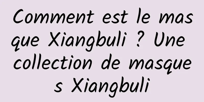 Comment est le masque Xiangbuli ? Une collection de masques Xiangbuli